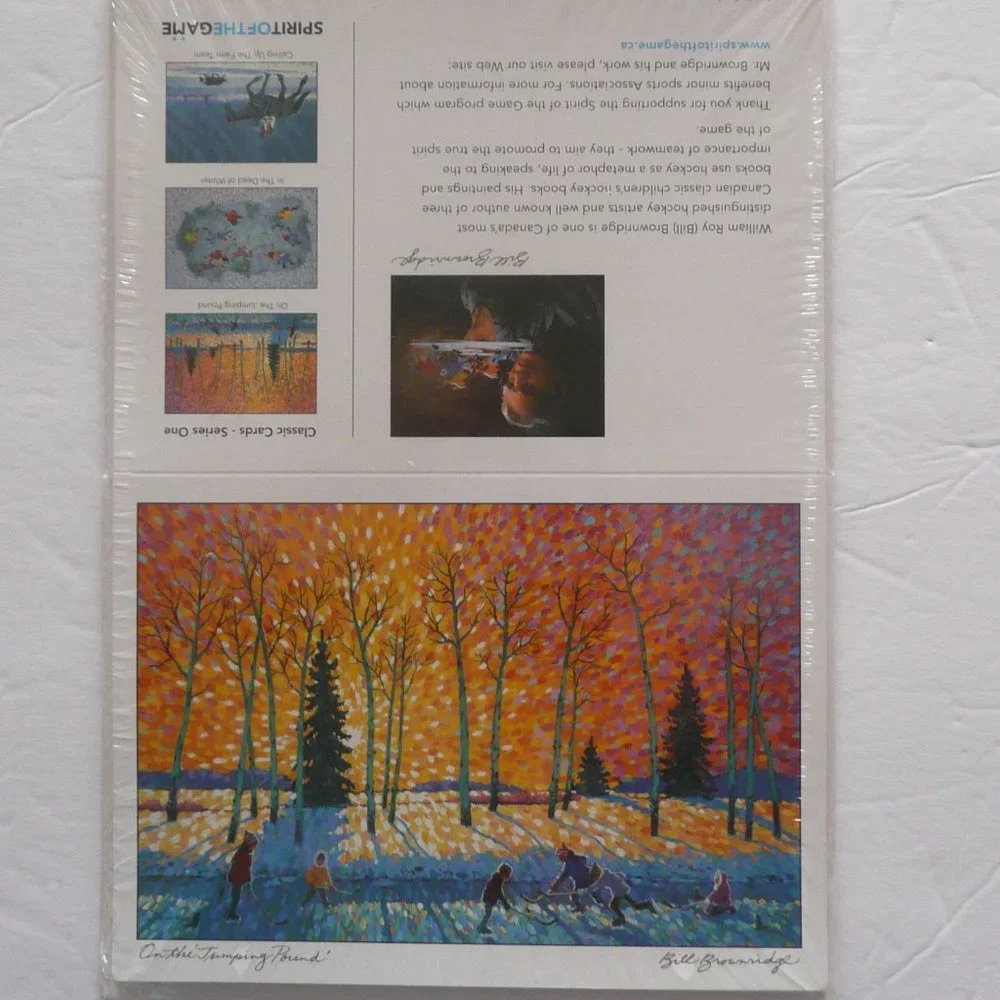 New 'Spirit of The Game' by Bill Brownridge Hockey Artists Greeting Cards